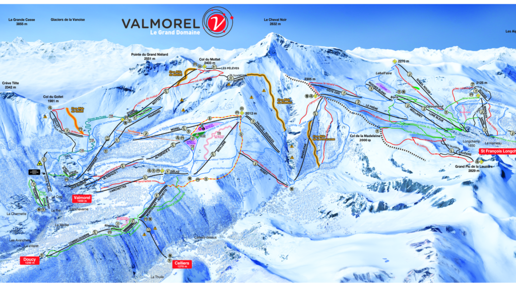 mapa tras ośrodka narciarskiego