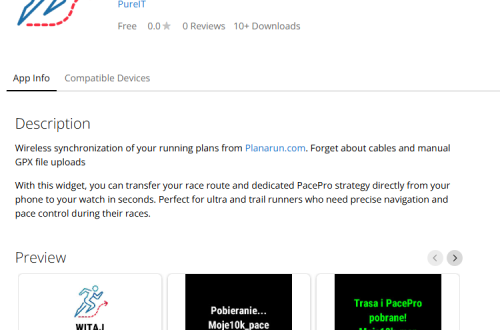 Planarun PacePro Garmin – ulepszona taktyka na zegarek 10 planarun garmin connect iq app